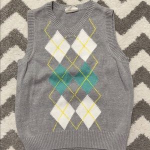 Gray Argyle vest